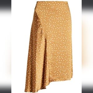 Vince Draped Charmeuse Skirt size 3x Color Honey